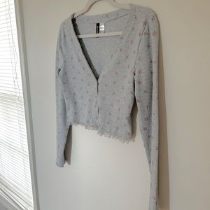 ribbed jersey cardigan